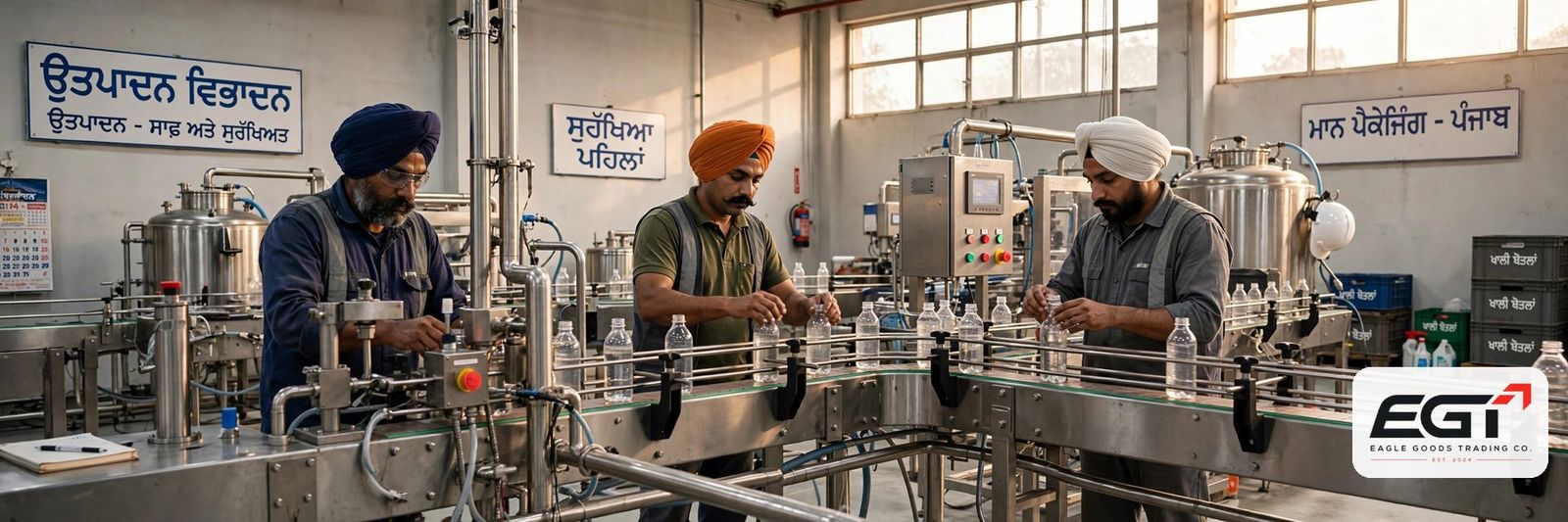 EGT manufacturing and bottling plant in Punjab, India